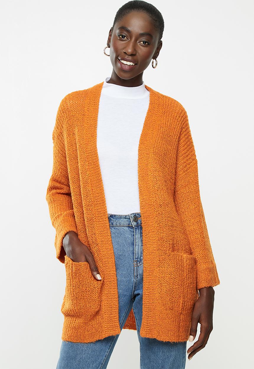 Jacqueline de Yong - Tammy boxy cardi - orange 