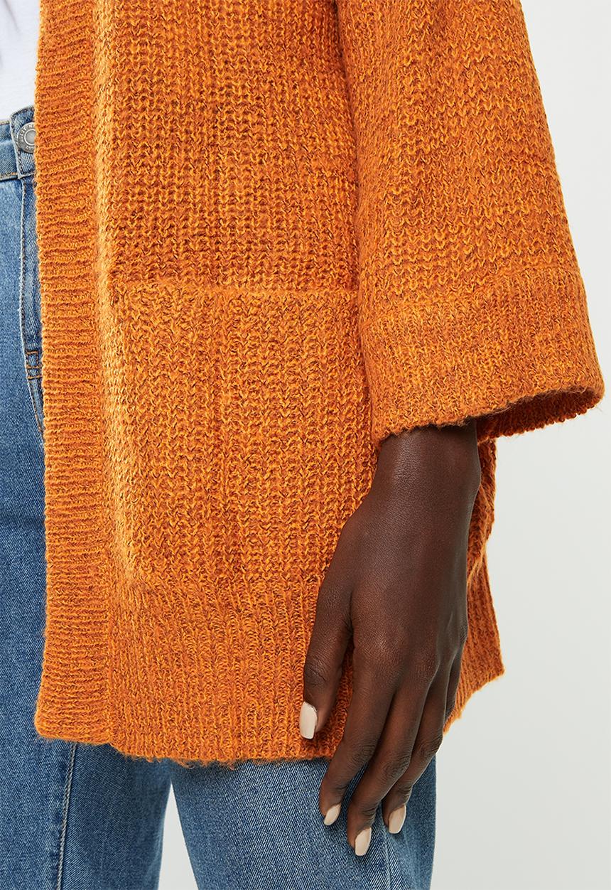 Jacqueline de Yong - Tammy boxy cardi - orange 