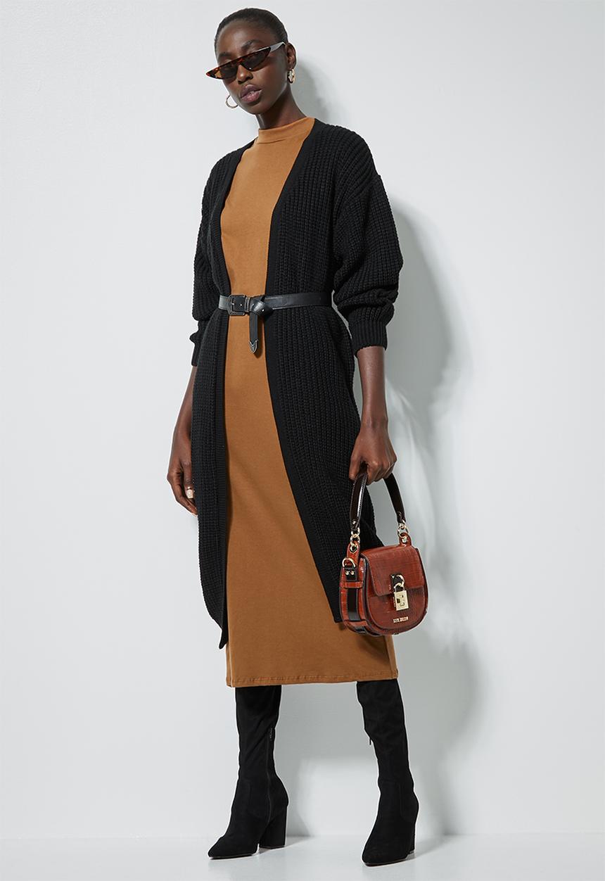 Superbalist - Crew neck T-shirt dress - brown