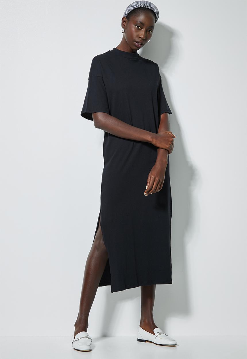 Superbalist - Crew neck T-shirt dress - black