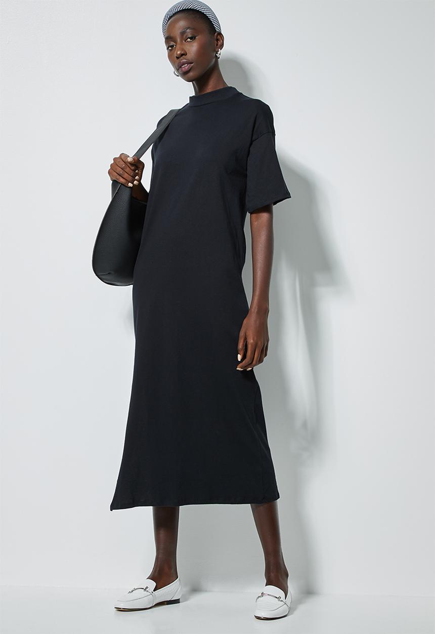 Superbalist - Crew neck T-shirt dress - black