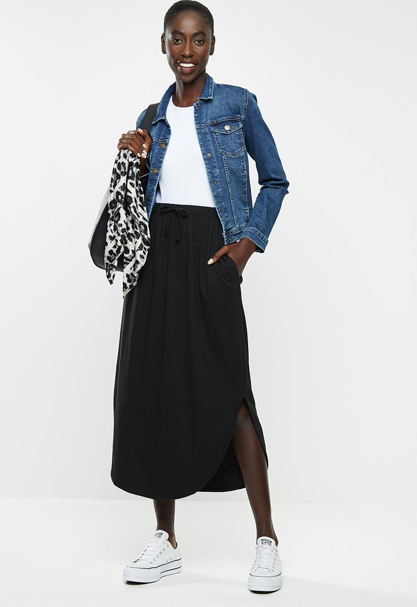 Jacqueline de Yong - Austin treats maxi skirt - black