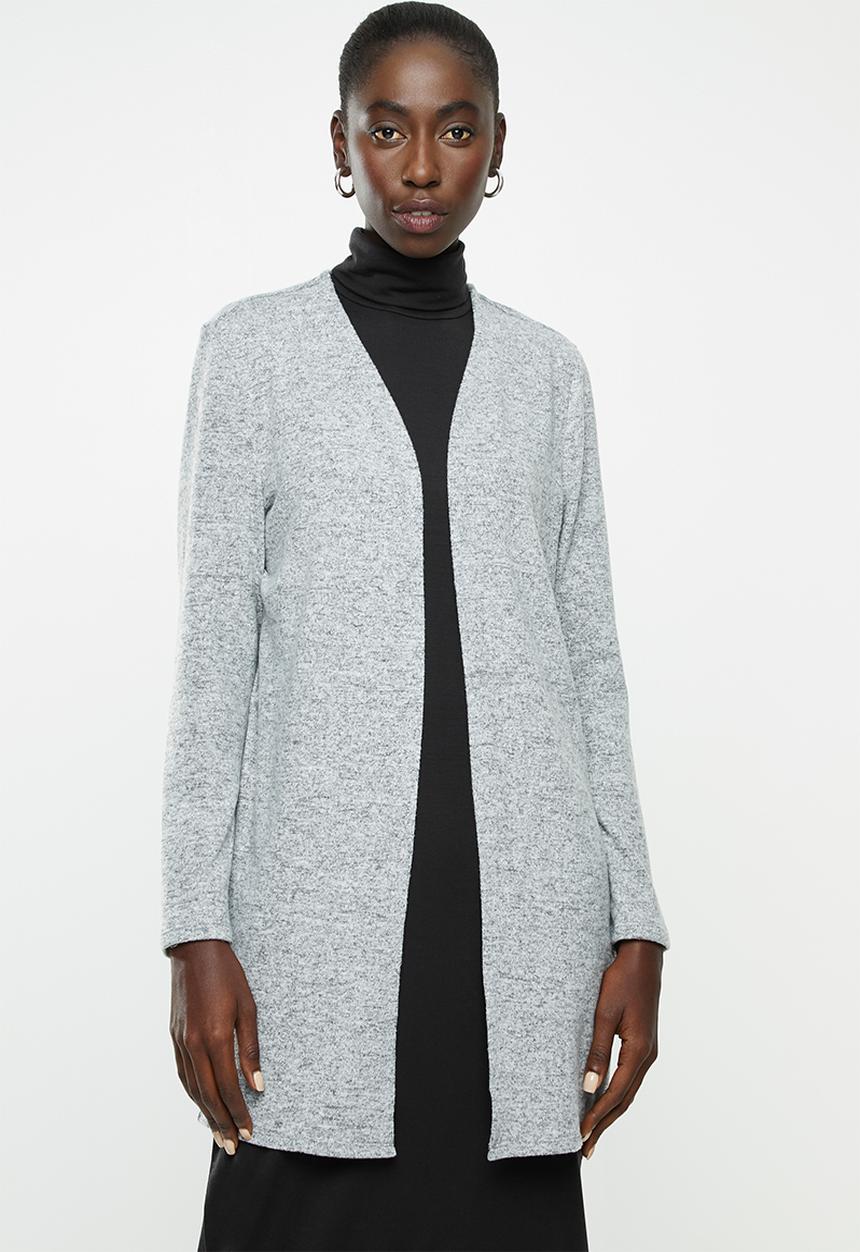 Jacqueline de Yong - Asta treats long sleeve cardigan - light grey