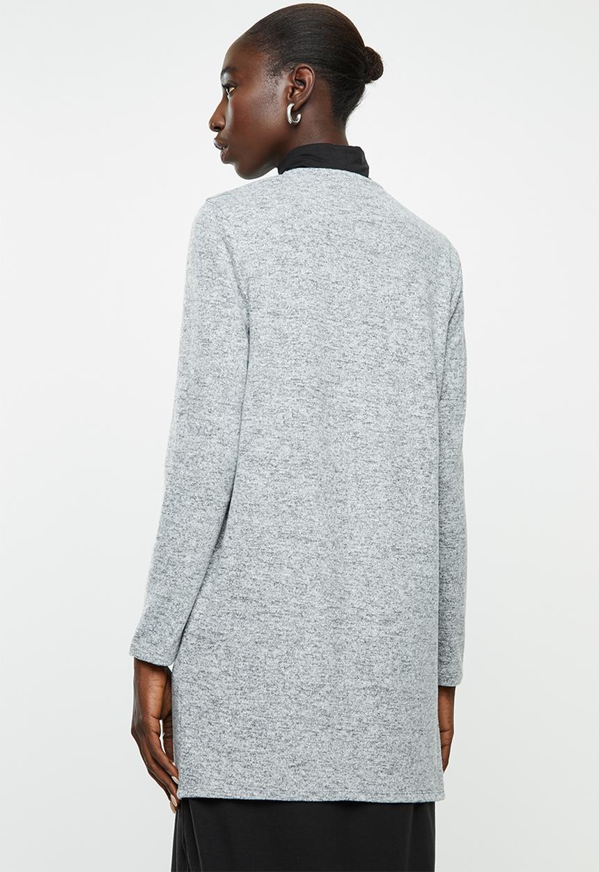 Jacqueline de Yong - Asta treats long sleeve cardigan - light grey