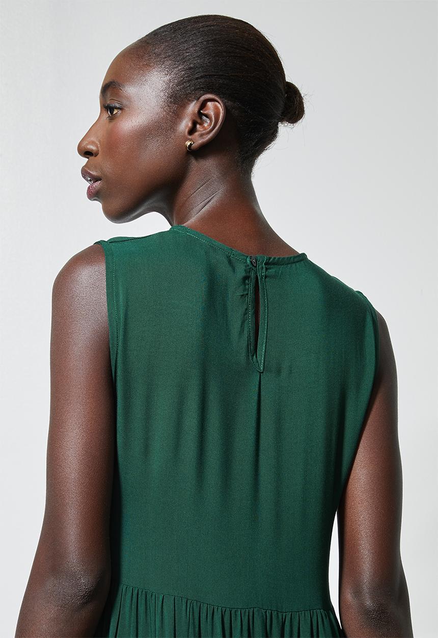 Superbalist - Sleeveless tiered dress - green