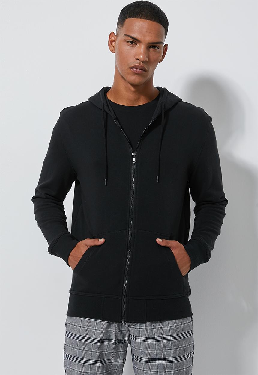 Superbalist - Noel zip through hoodie - black
