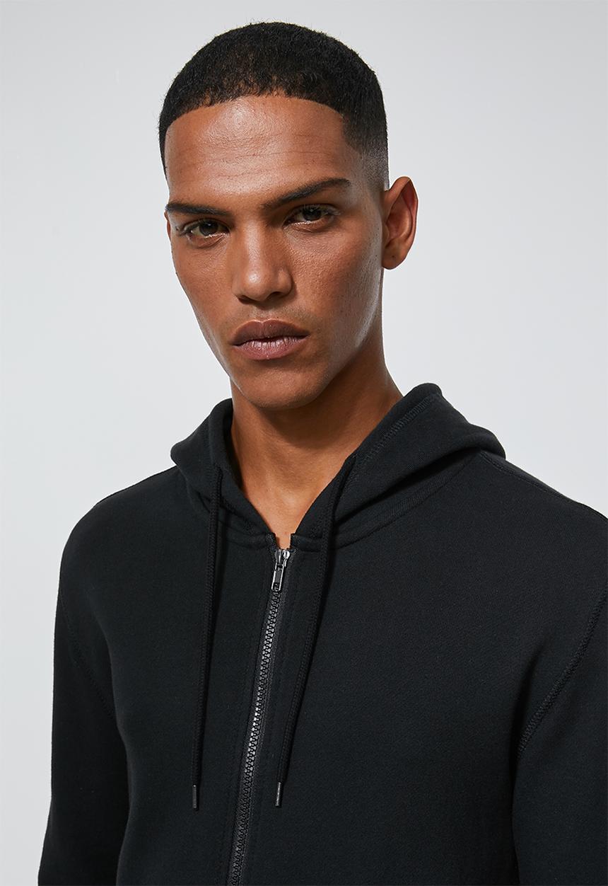 Superbalist - Noel zip through hoodie - black