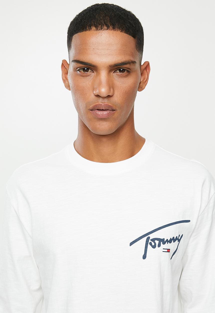 Tommy Hilfiger - Tjm sleeve logo long sleeve tee - white