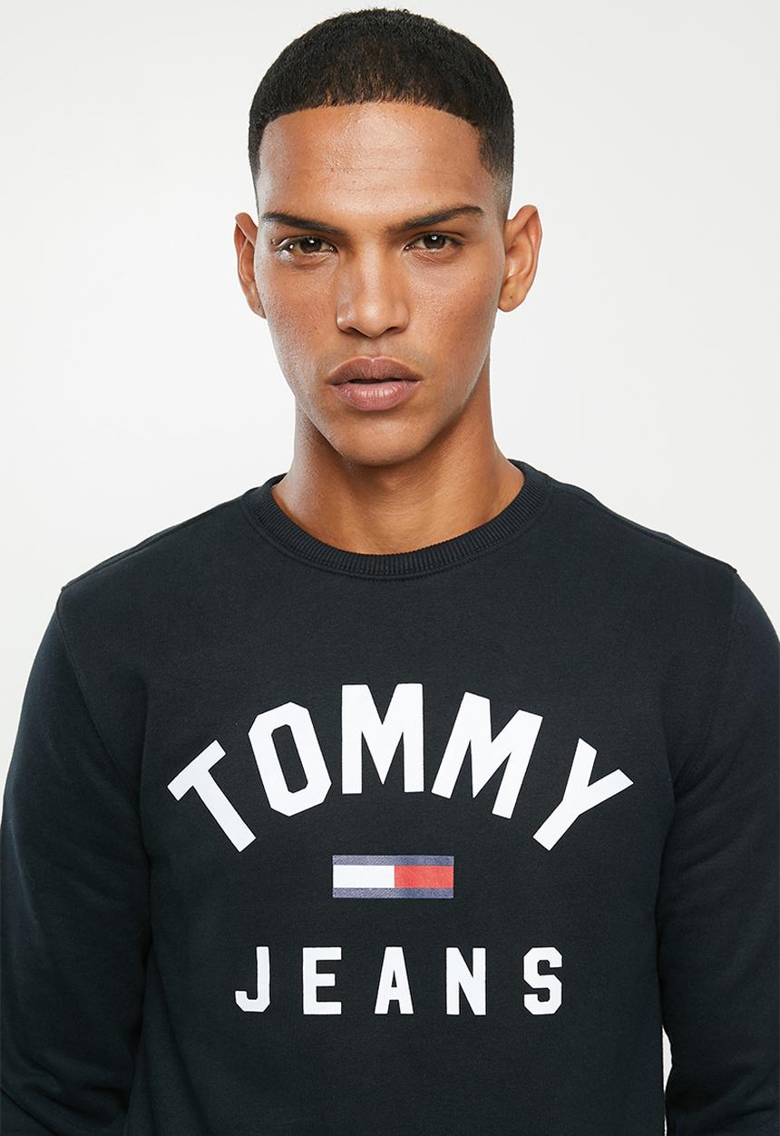 Tommy Hilfiger - Tjm essential flag crew - black