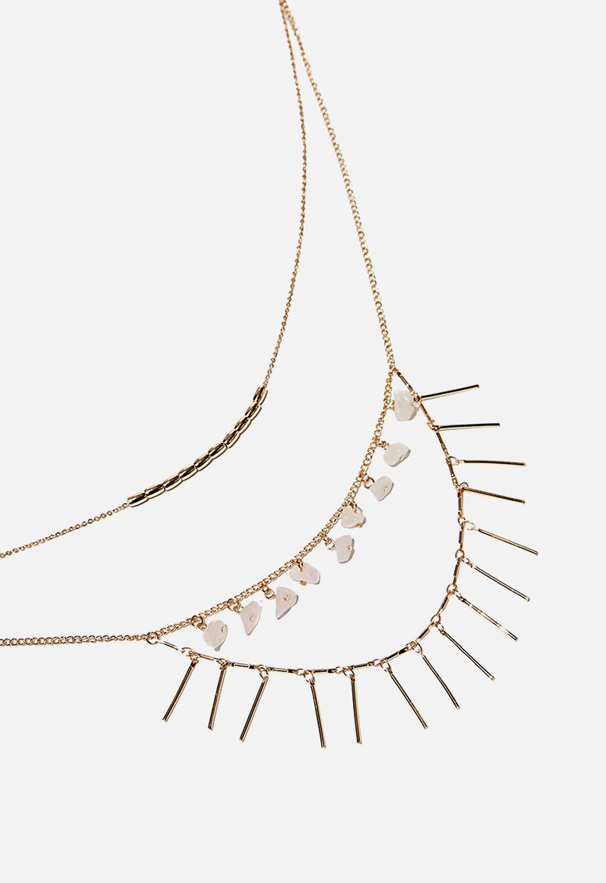 Rubi - Endless love trinkets necklace - gold & pink