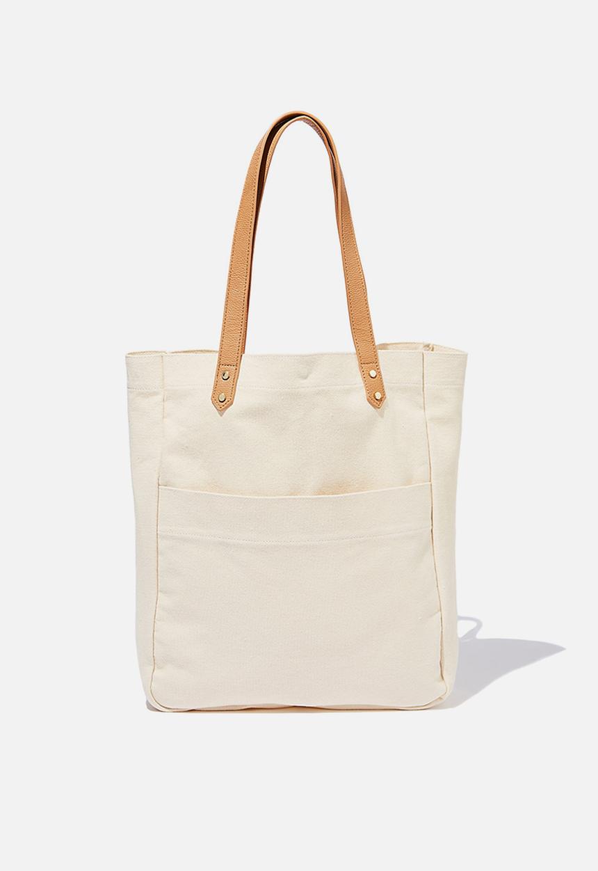 Rubi - Olive carryall tote bag - neutral