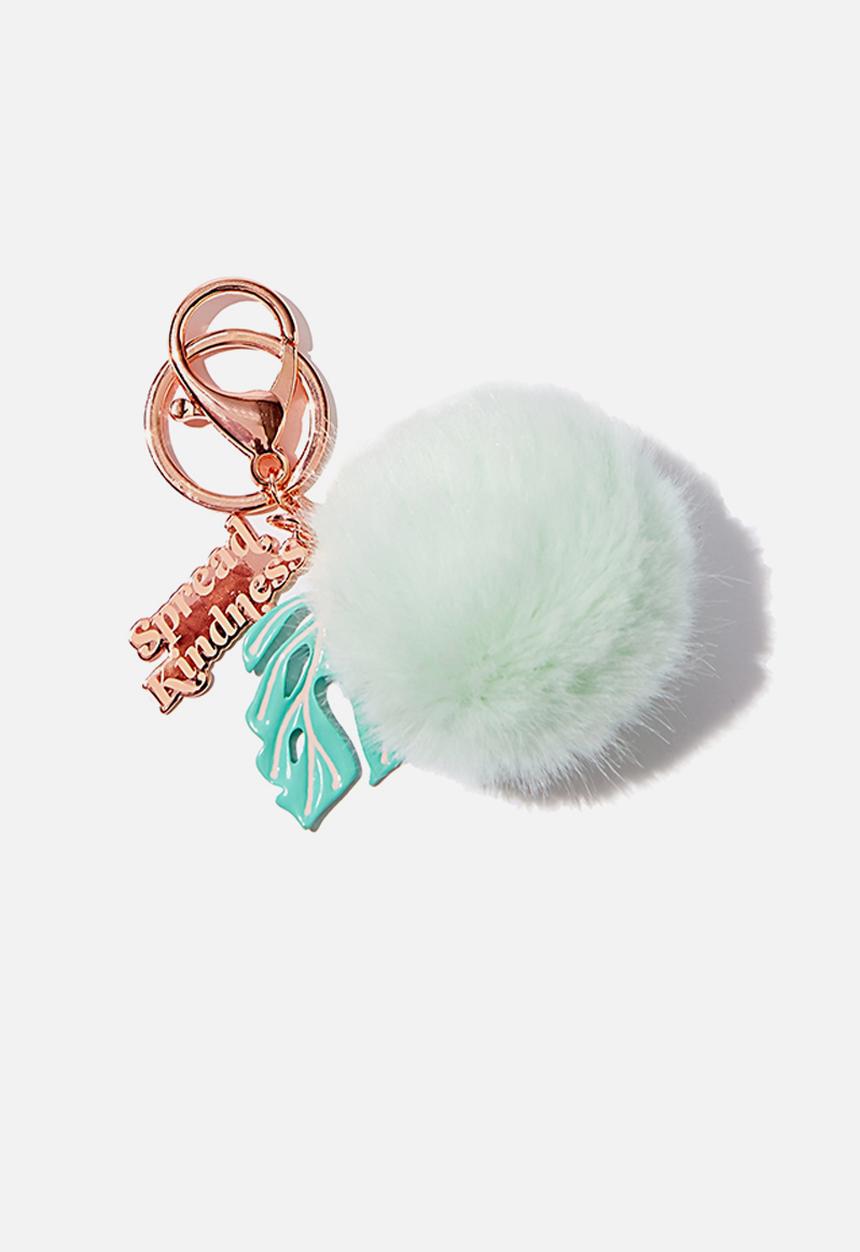 Typo - Bag charm - green & rose gold 