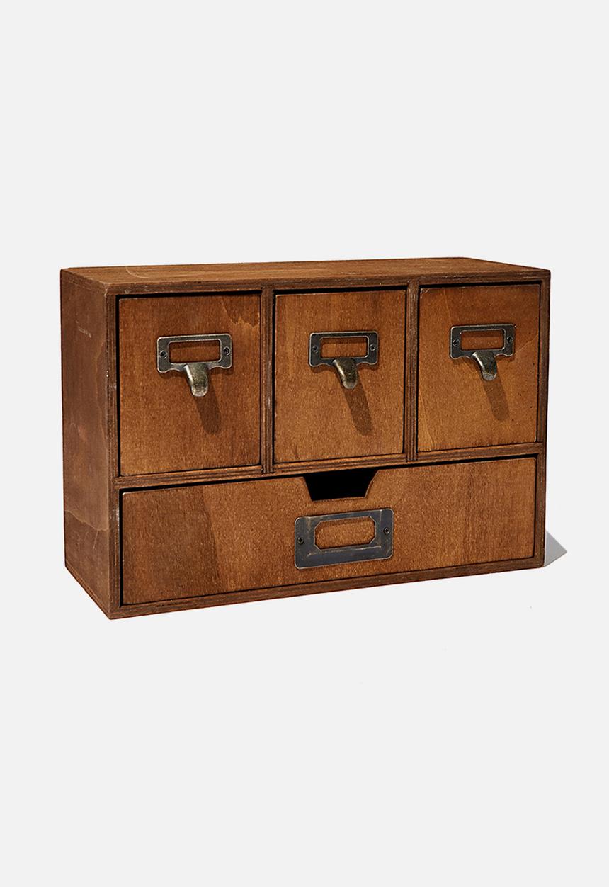 Typo - Desk storage - vintage wood