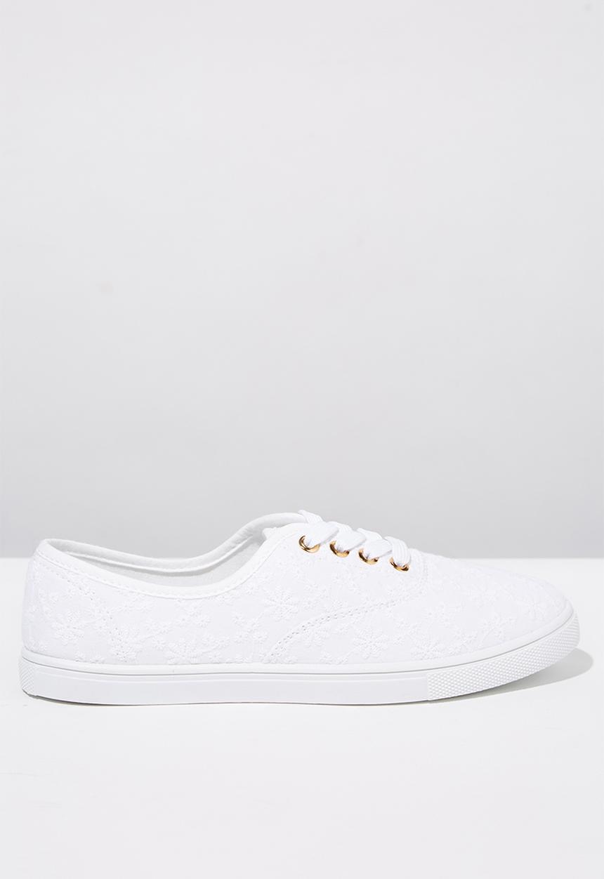 Cotton On - Juno plimsoll - white broderie