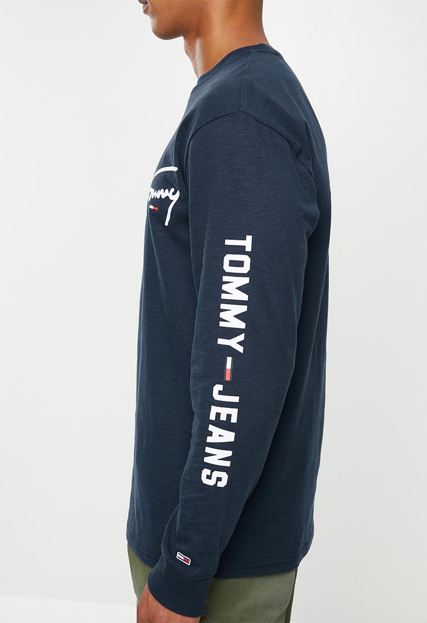 Tommy Hilfiger - Tjm sleeve logo long sleeve tee - navy