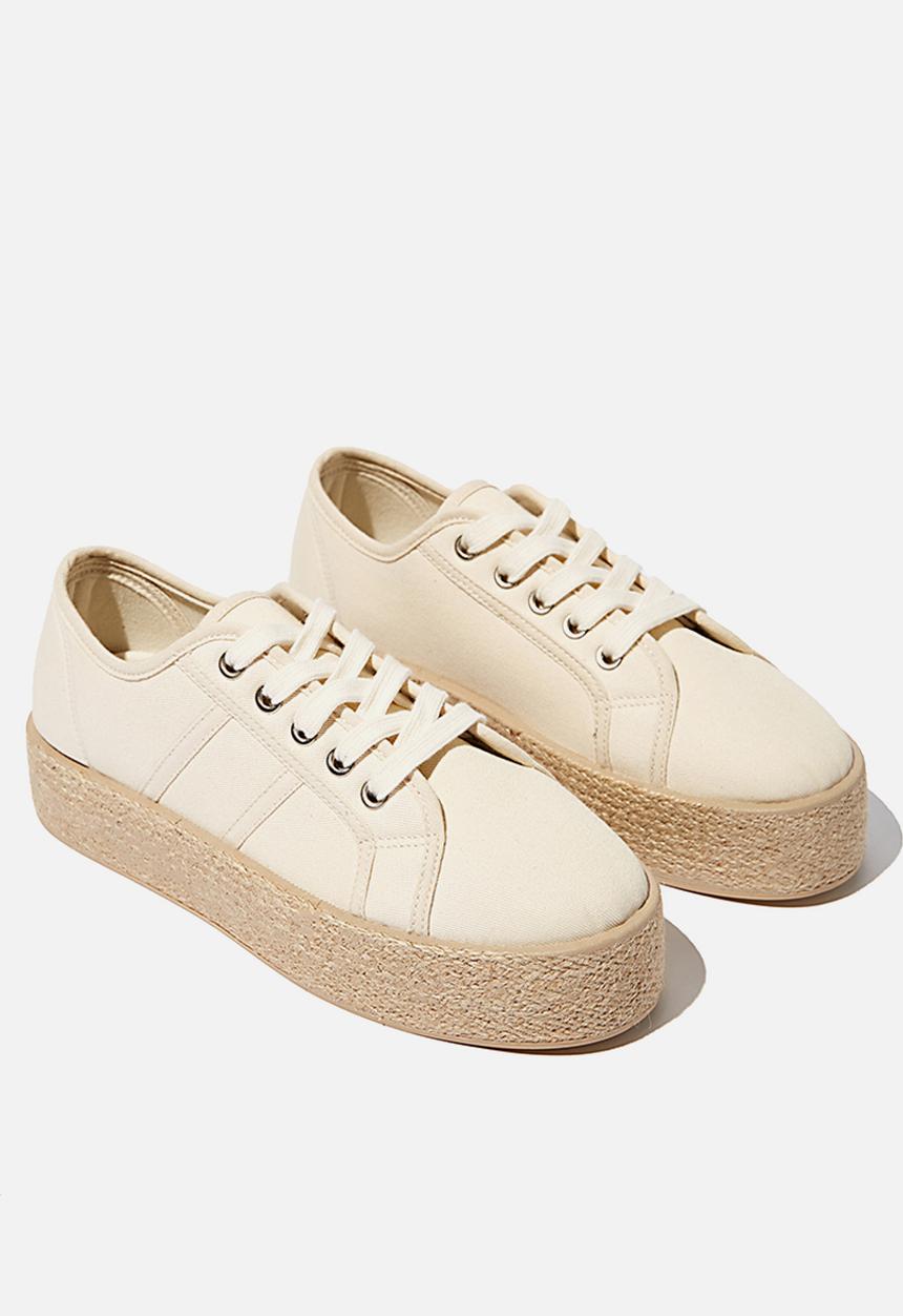 Cotton On - Willow espadrille sneaker - stone twill