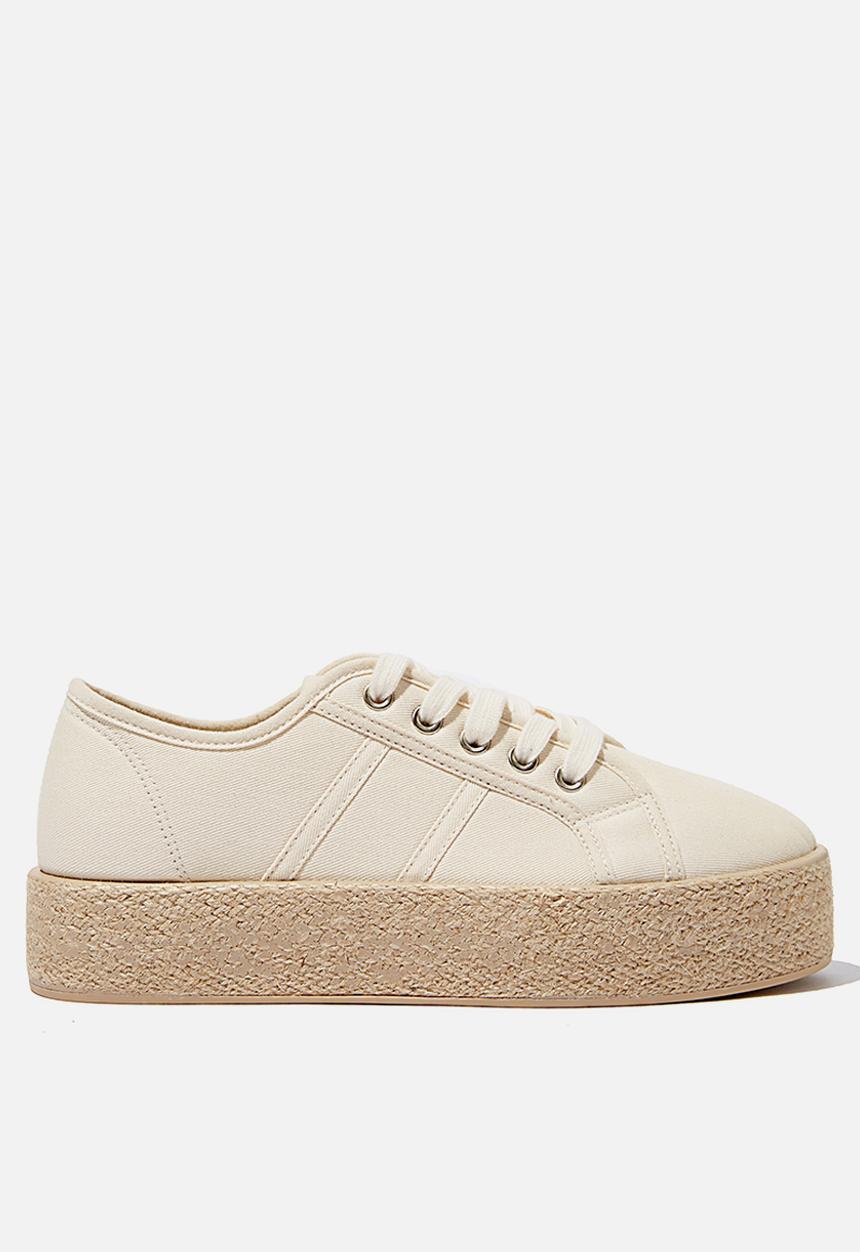 Cotton On - Willow espadrille sneaker - stone twill