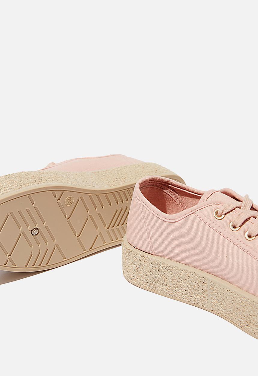 Cotton On - Willow espadrille sneaker - dusty pink twill