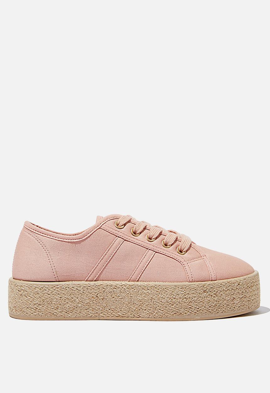 Cotton On - Willow espadrille sneaker - dusty pink twill