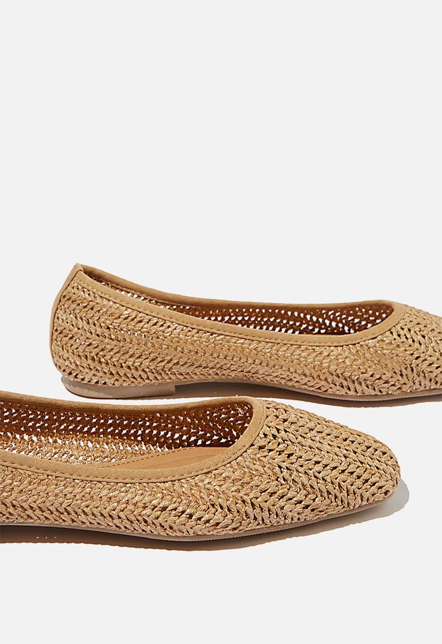 Cotton On - Celia square toe ballet - tan 