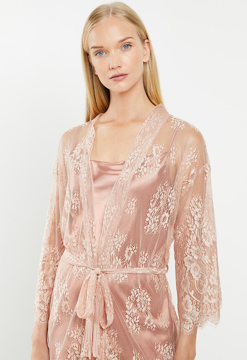 Superbalist - Lace robe - peach