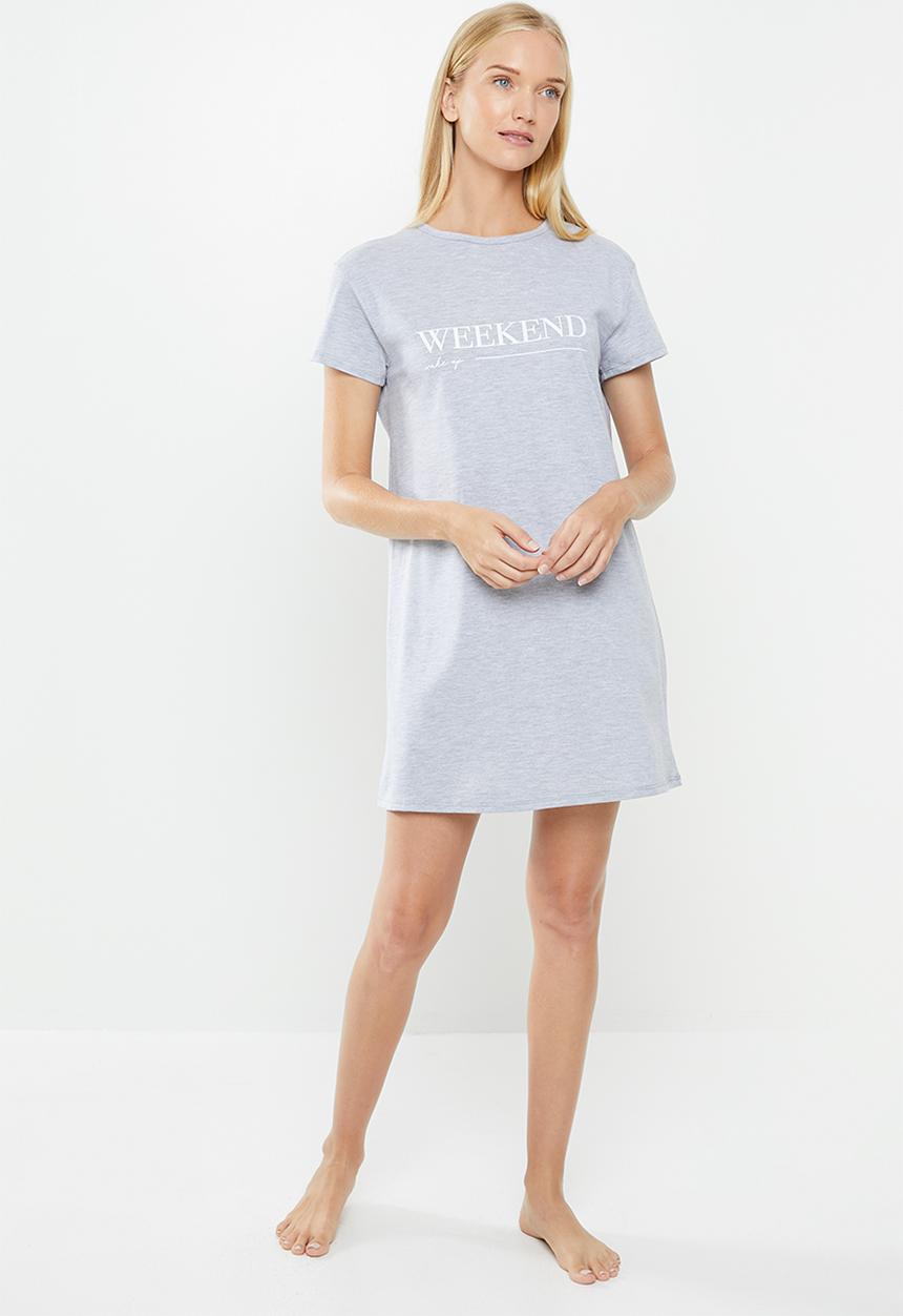 Superbalist - Sleep tee dress - grey