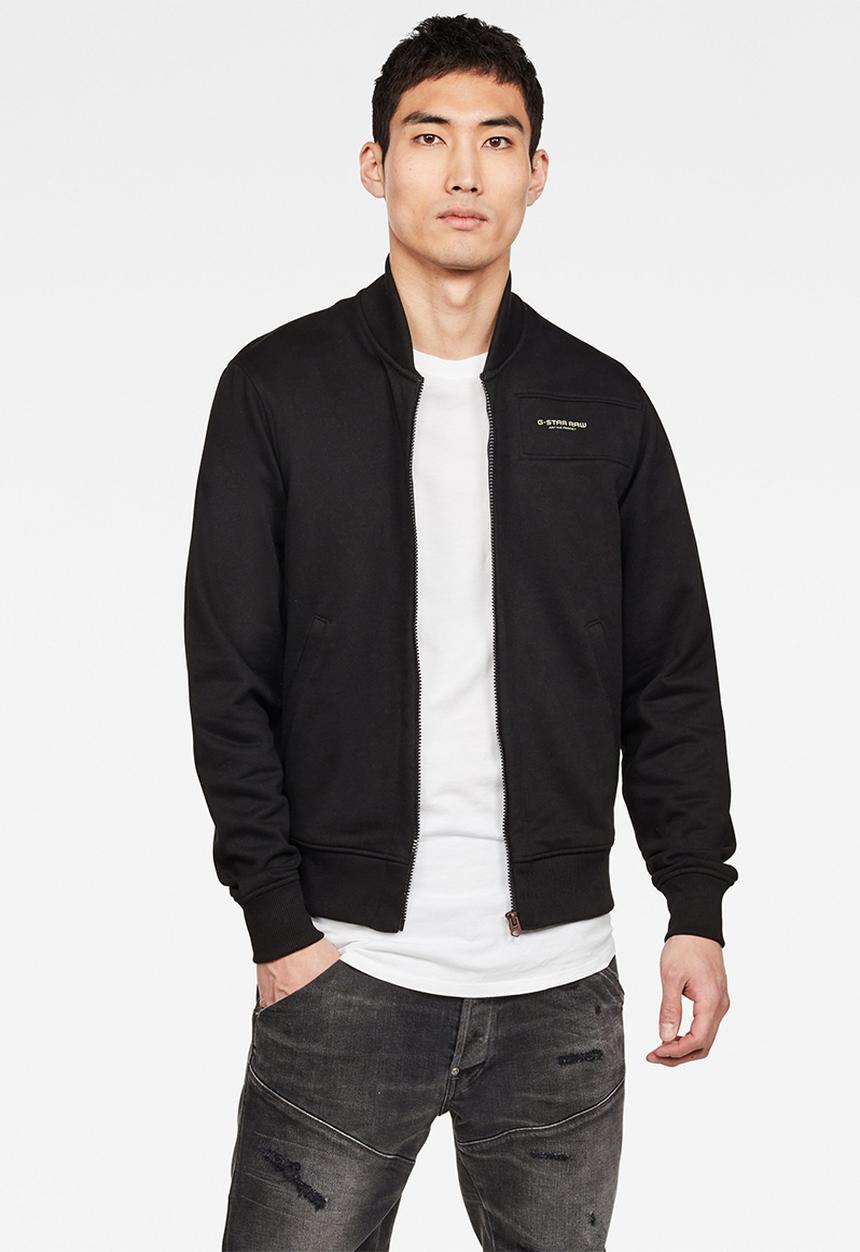 G-STAR - Zip gr long sleeve sweat bomber - black