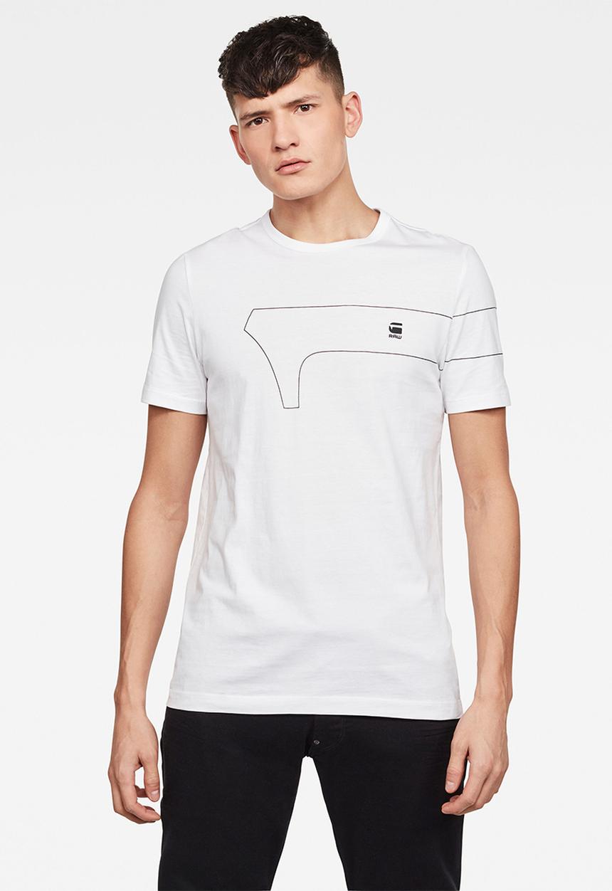G-STAR - One slim fit tee - white