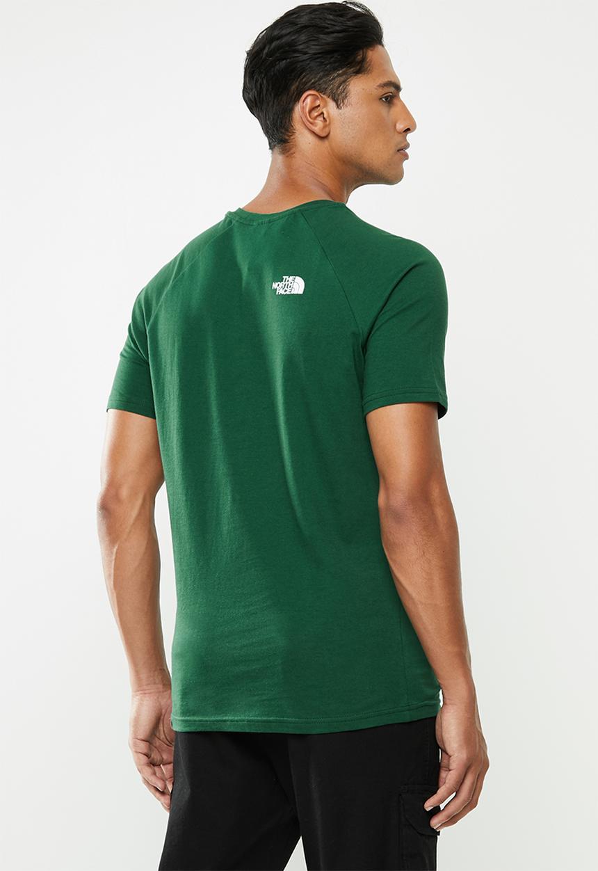 The North Face - Short sleeve raglan red box tee - green