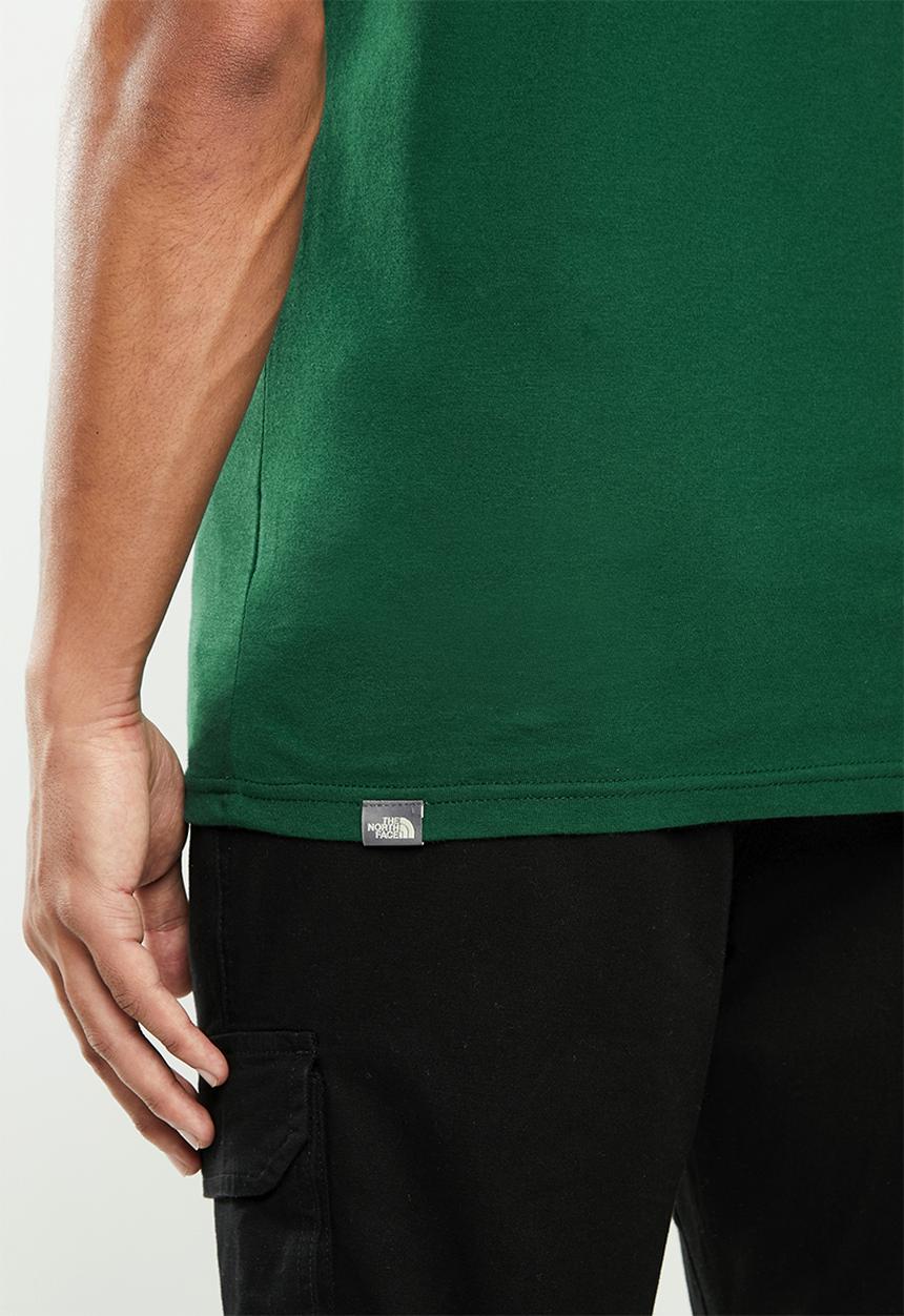 The North Face - Short sleeve raglan red box tee - green