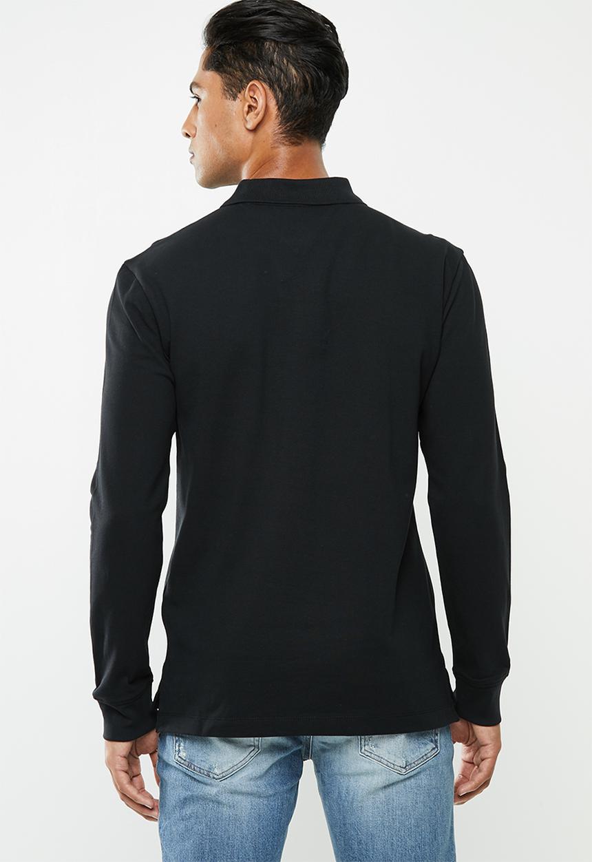 Tommy Hilfiger - Tjm chest logo long sleeve polo - black
