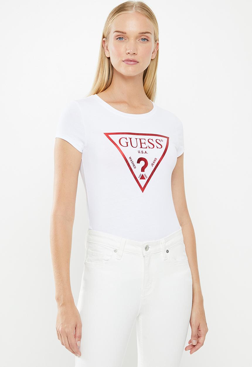 GUESS - Short sleeve core tri tee - white