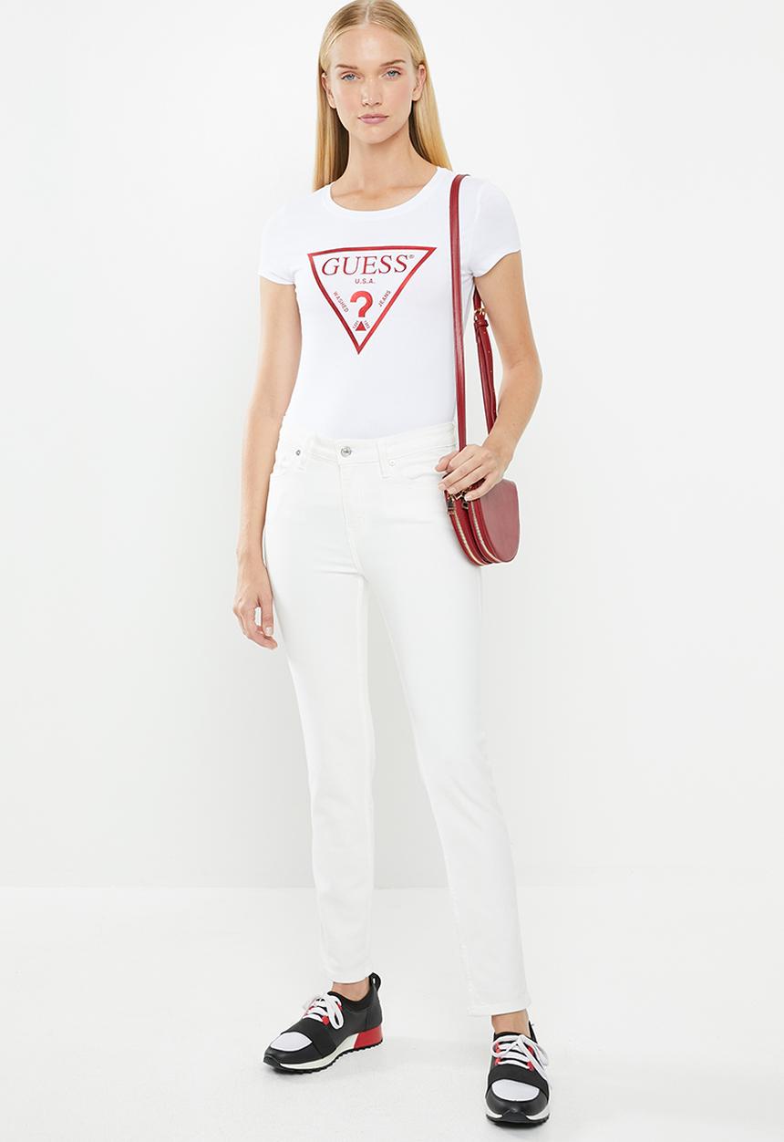 GUESS - Short sleeve core tri tee - white