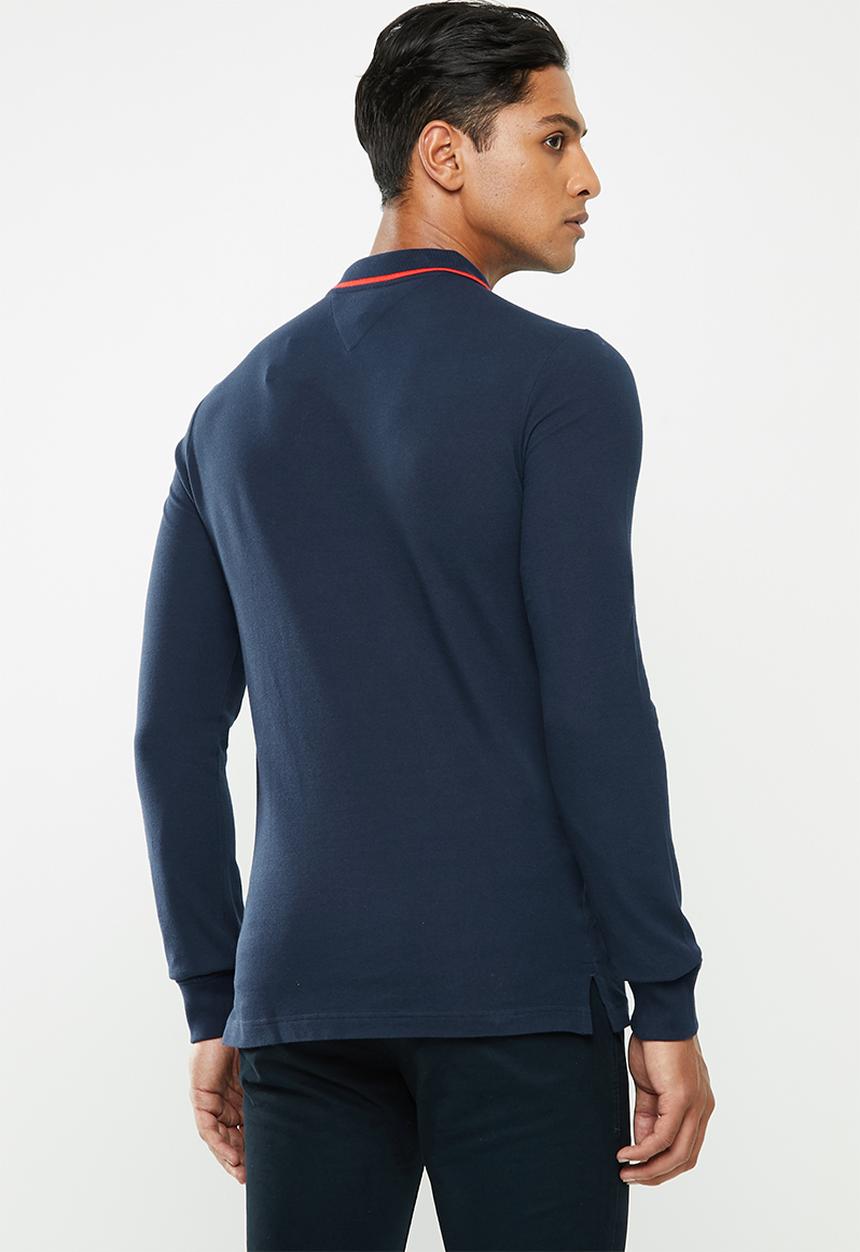 Tommy Hilfiger - Tjm stretch slim long sleeve polo - navy