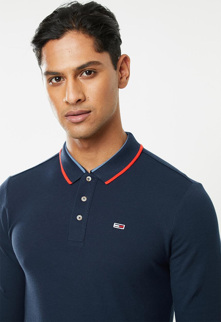 Tommy Hilfiger - Tjm stretch slim long sleeve polo - navy