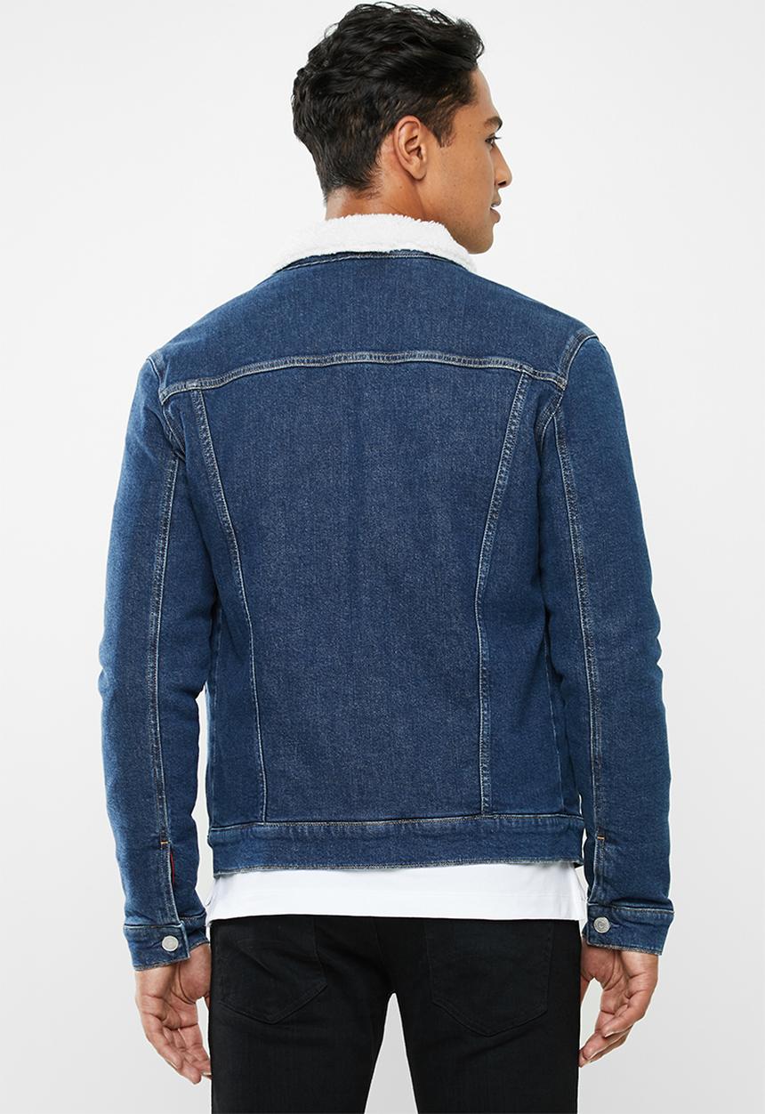 Tommy Hilfiger - Regular sherpa denim jacket - blue