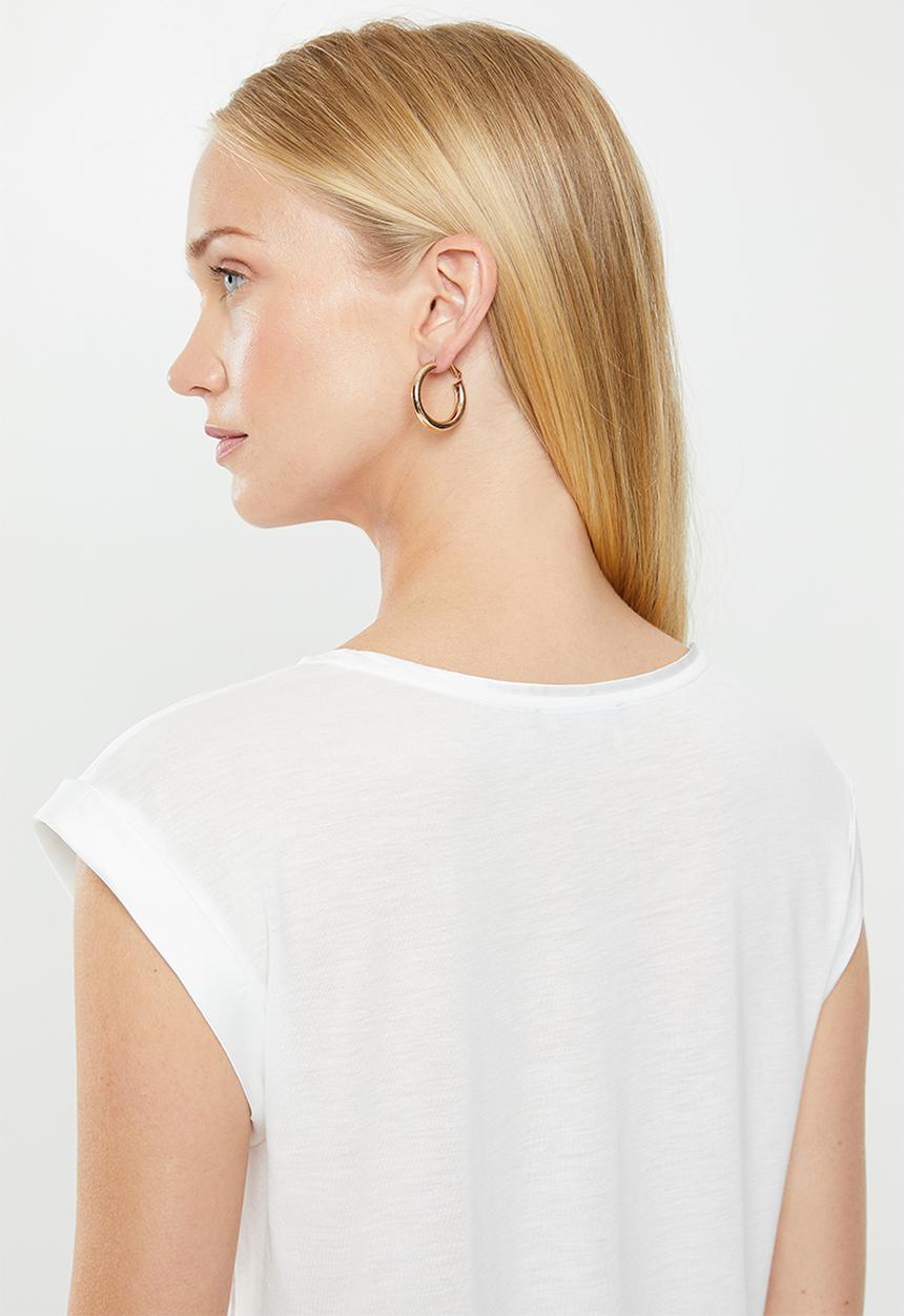 MANGO - Short sleeve tee - off white