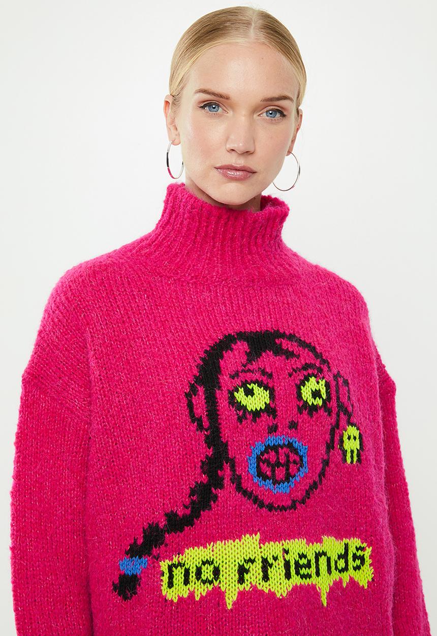 Diesel  - M-cara pullover knit top - pink