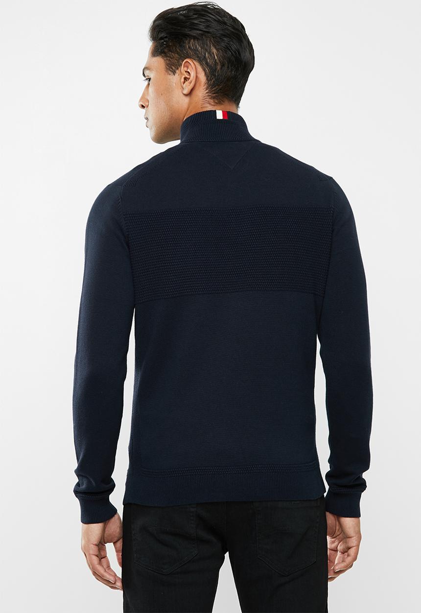 Tommy Hilfiger - Placed structure long sleeve top - navy 