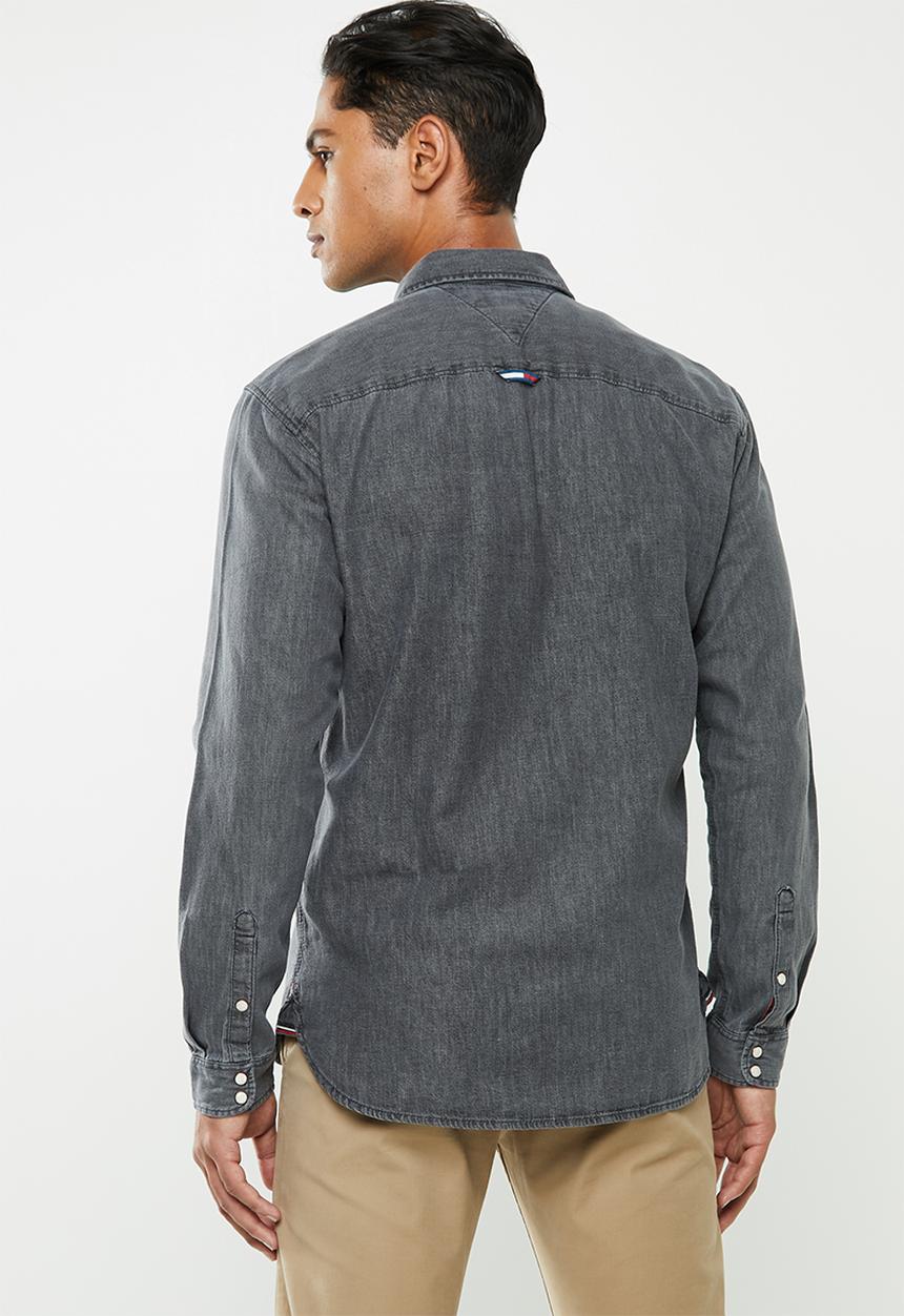 Tommy Hilfiger - Regular denim shirt - charcoal 