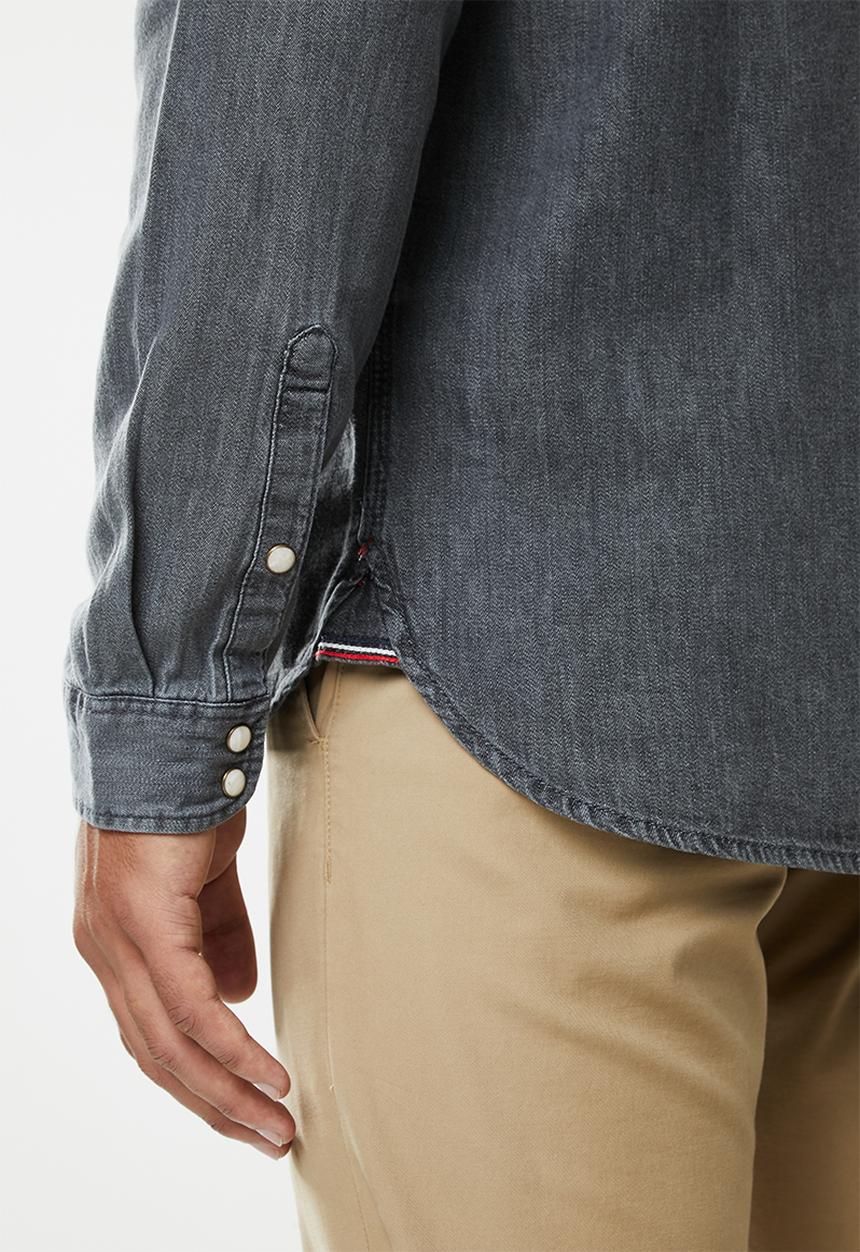 Tommy Hilfiger - Regular denim shirt - charcoal 