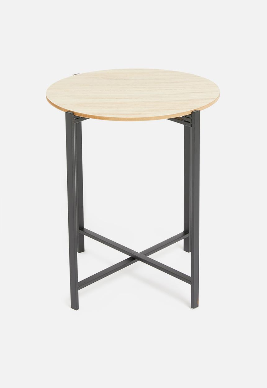 H&S - Harriet side table - natural & black
