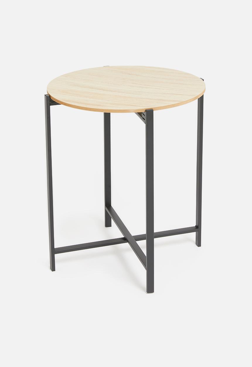 H&S - Harriet side table - natural & black