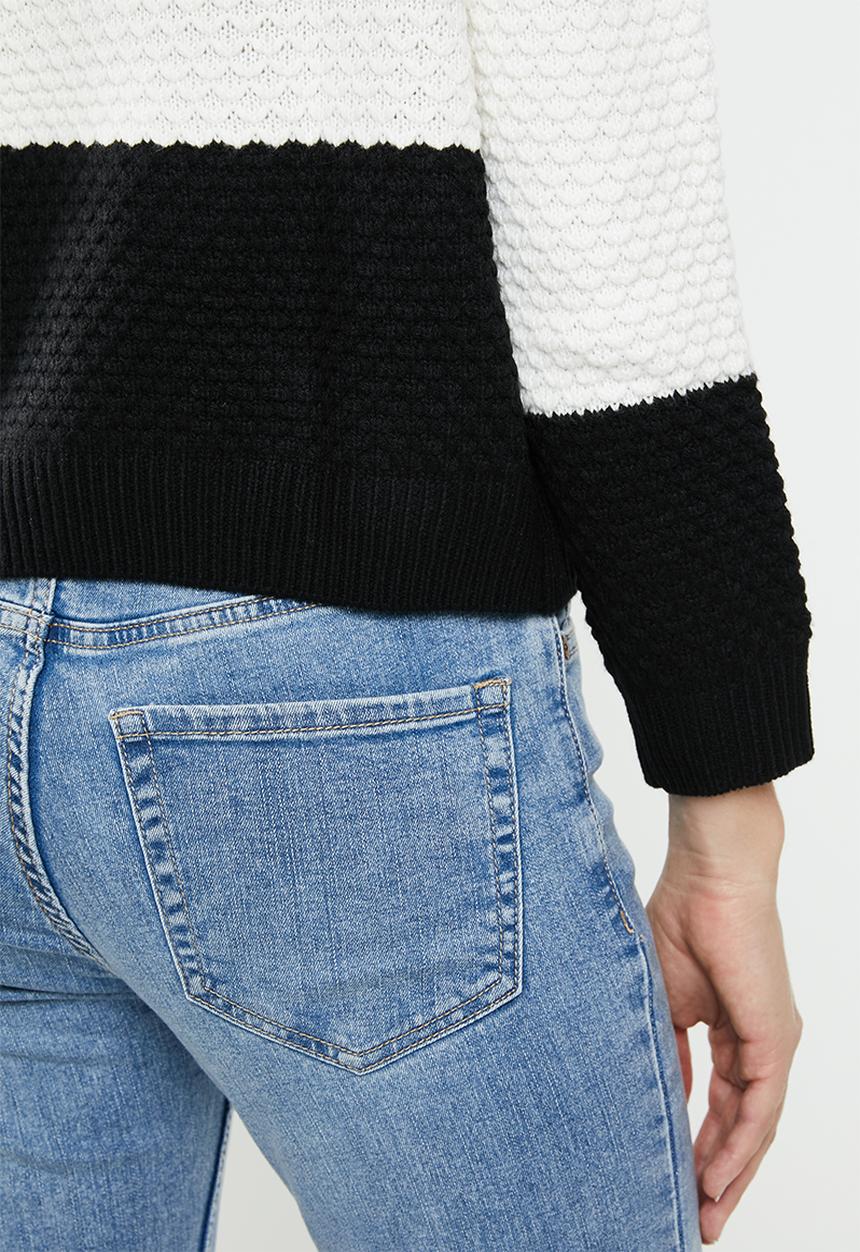 MANGO - Miriam knit sweater - white & black