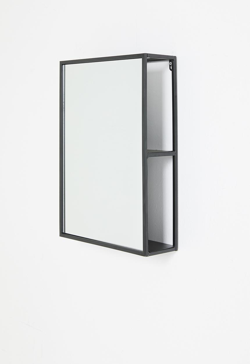 H&S - Rectangle storage mirror - black