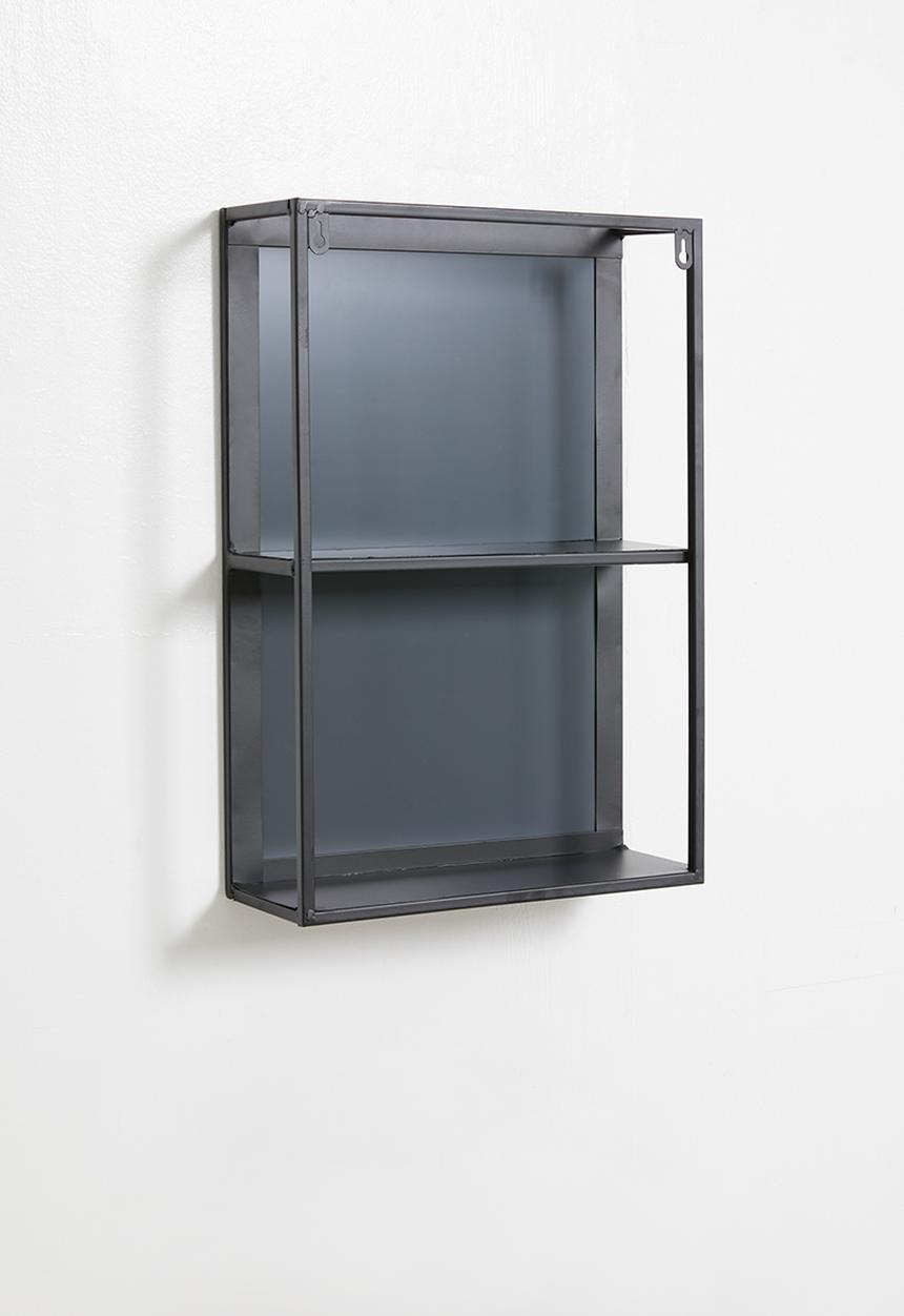 H&S - Rectangle storage mirror - black