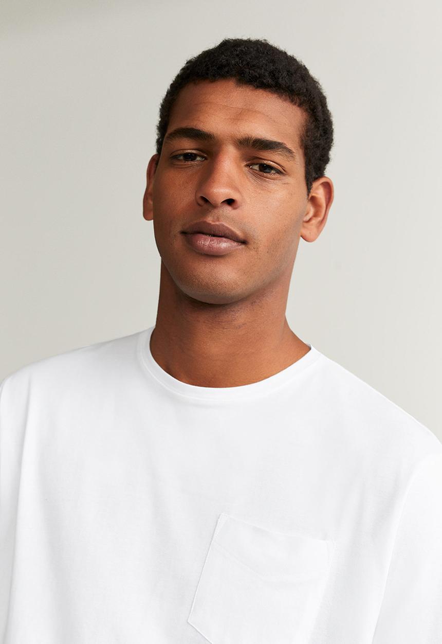 MANGO - Pichecks pyjama set - navy & white