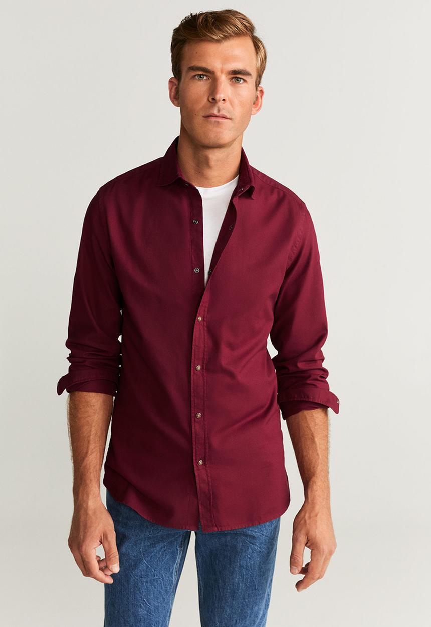 MANGO - Arthur shirts - burgundy