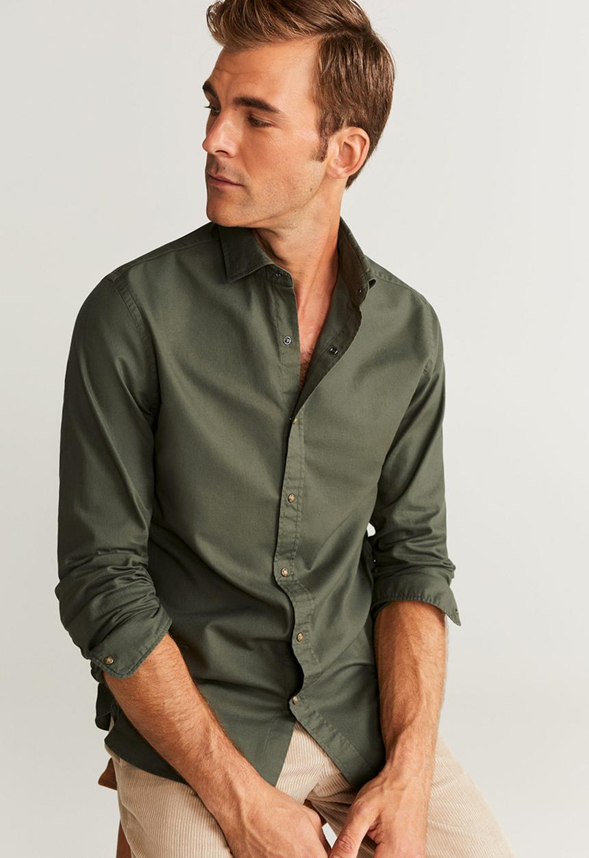 MANGO - Arthur shirts - green