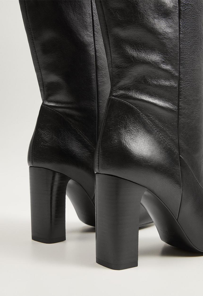 MANGO - Zitro leather boot - black